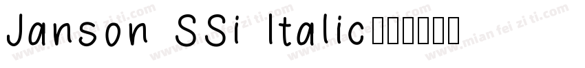 Janson SSi Italic字体转换